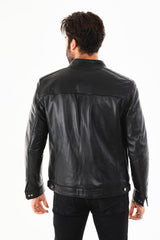 The Rossi Black Leather Jacket
