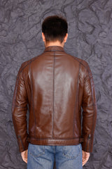 The Argento Brown Leather Jacket
