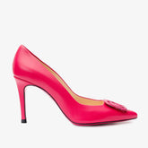 The Maneadero Pink Leather Pump Fuchsia Sole Shoe