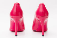 The Maneadero Pink Leather Pump Fuchsia Sole Shoe