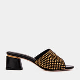 The Ailano Gold Glitter Leather Sandal