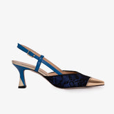 The Bali Sax Blue Leather Slingback Sandal