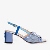The Linea Blue Leather Slingback Sandal