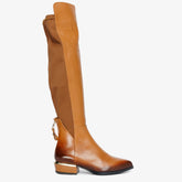 The Fairoks Tan Leather Knee High Boot
