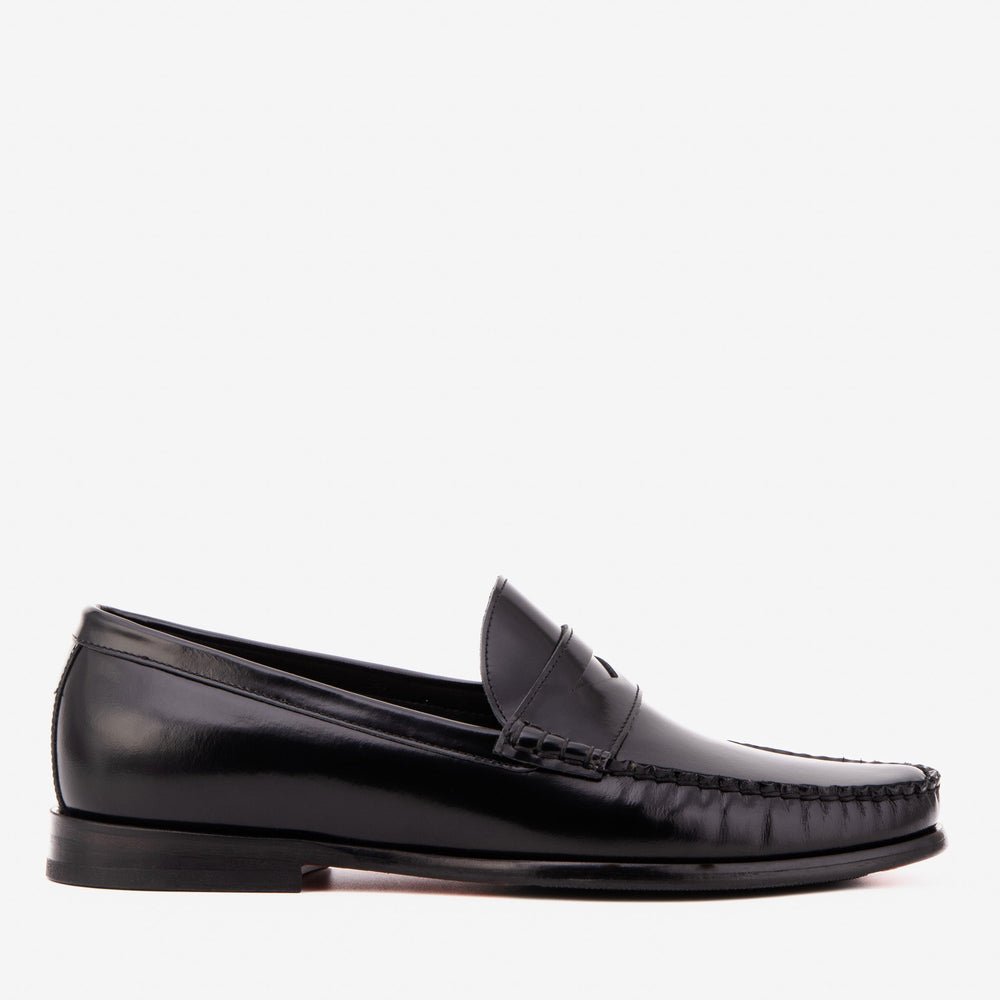 The Belmont Black Polished Leather Loafer