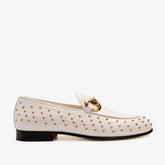 The Jupiter Shoe White Spike Leather Bit Dress Loafer Limited Edition Shoe