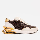 The Bellagio White Gold Leather Sneaker