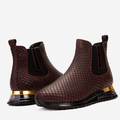 The Panther Burgundy Leather Chelsea Boot