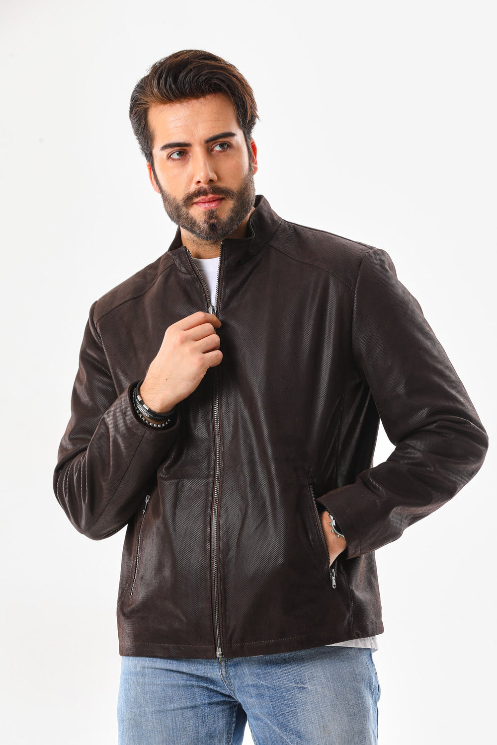 The Modena Matte Espresso Leather Jacket