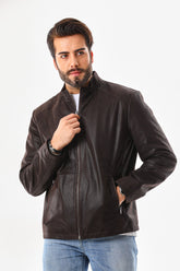 The Modena Matte Espresso Leather Jacket