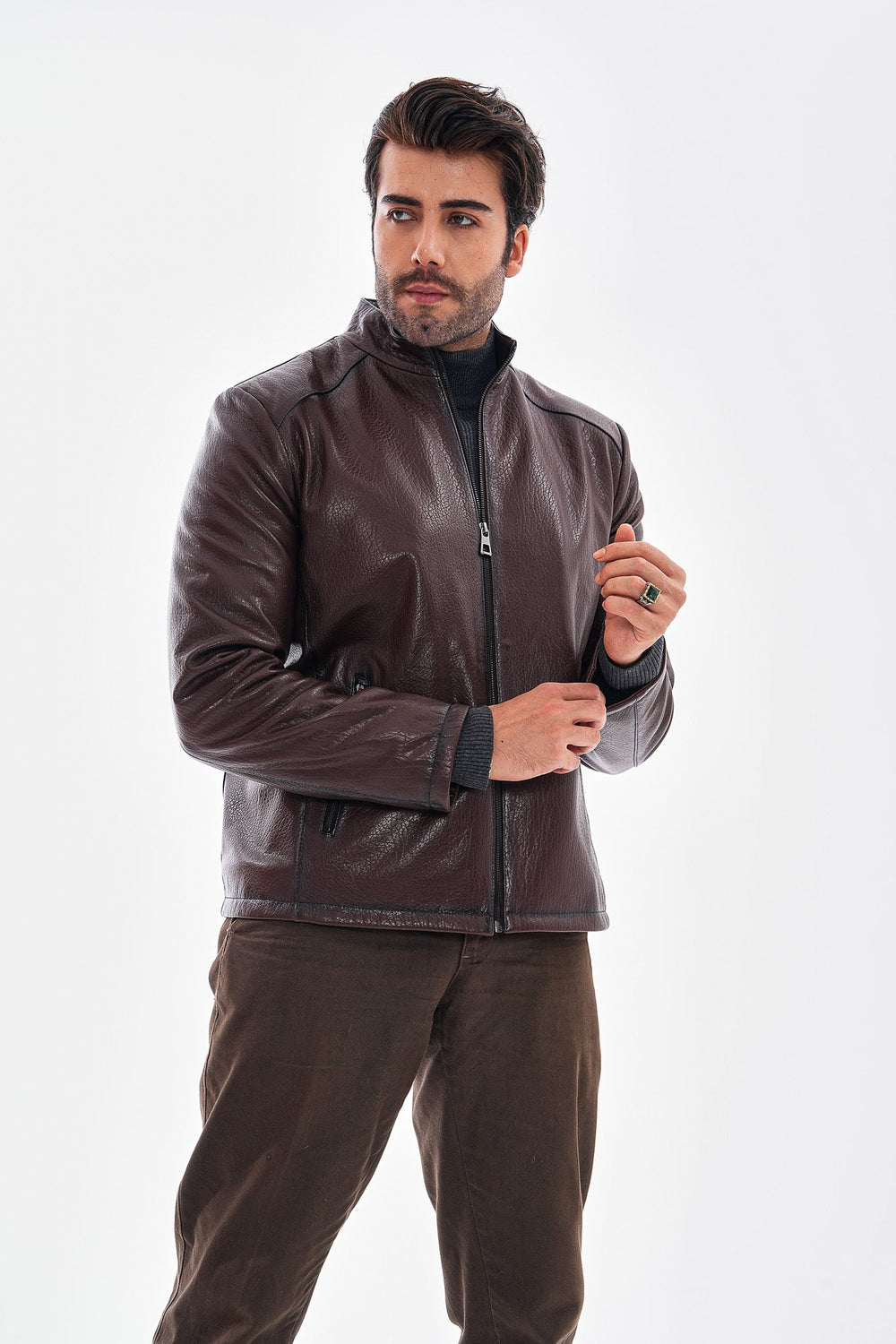 The Varden Chocolate Brown Leather Jacket