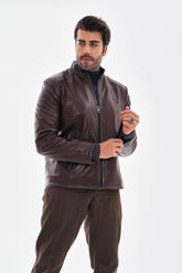 The Varden Chocolate Brown Leather Jacket