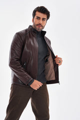The Varden Chocolate Brown Leather Jacket