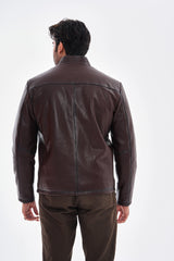 The Varden Chocolate Brown Leather Jacket