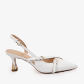 The Atlantic White Leather Slingback Sandal