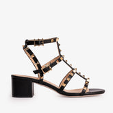 The Nejapa Black Multi Strap Leather Sandal