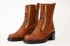 The Tuna Tan Leather Mid Calf Boot