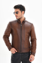 The Arezzo Brown Leather Jacket