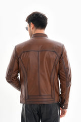 The Arezzo Brown Leather Jacket