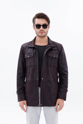 The Cremona Deep Brown Suede Leather Jacket