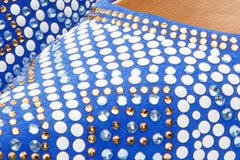 The Nampula Sax Blue Glitter Leather Pump Shoe