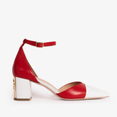 The Noella Red Leather Sandal