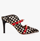 The Dosso Black Handwoven Leather Pointy Toe Sandal