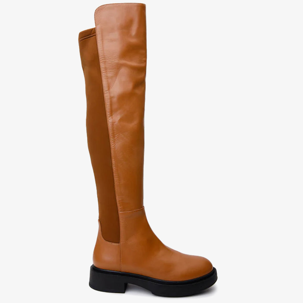 The Harmony Belle Tan Leather Knee High Boot