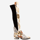 The Perugia Leather Pointy Toe Knee High Boot