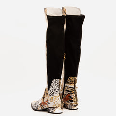 The Perugia Leather Pointy Toe Knee High Boot