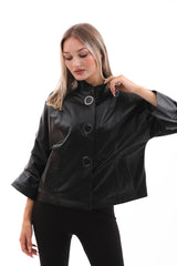 The Odessa Black Leather Jacket