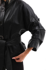 The Odessa Black Leather Jacket