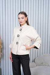 The Odessa Cream Leather Jacket