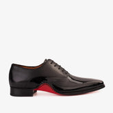 The Royal Hand Craft Black Patent Leather Plain Toe Oxford Shoe