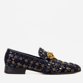 The Vicino Shoe Navy Blue Bit Dress Loafer Shoe