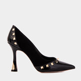 The Bella Vita Studded Black Leather Pump Shoe
