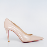 The Ege Cream Leather Pump Fuchsia Sole Shoe