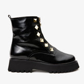 The Ottawa Black Patent Leather Ankle Boot