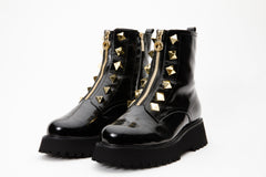 The Ottawa Black Patent Leather Ankle Boot
