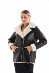 The Prague Black White Leather Jacket