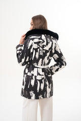 The Prisma Black White Leather Jacket