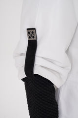 The Hudson White Leather Jacket