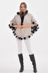 The Glacier Light Beige Reversible Leather Jacket