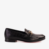 The Monaco Black Leather Shoe Bit Loafer
