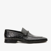 The Johannesburg Black Leather Dress Loafer Shoe