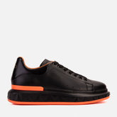 The Linq Black Orange Leather Sneaker