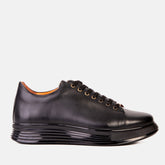 The Peklin Black Leather Sneaker