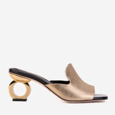 The Tory Gold Leather Sandal