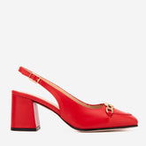 The Potomac Red Leather Slingback Sandal