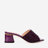 The Ailano Purple Glitter Leather Sandal